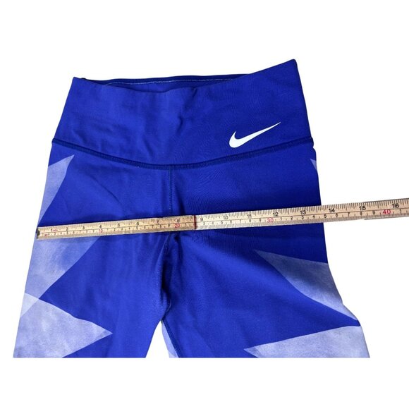Nike Dri-Fit Womens XS Blue Geometric Leggings - Picture 8 of 8